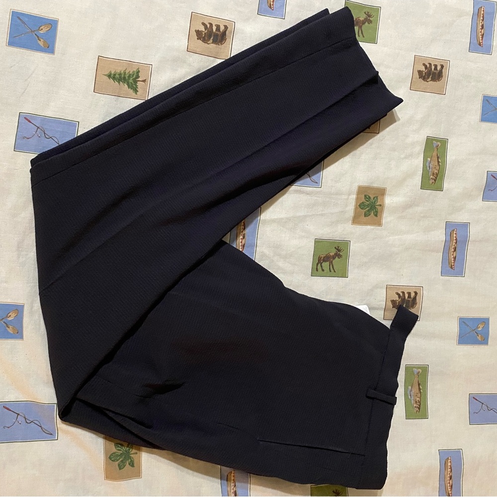 Classic H&M Trousers Dark Navy Blue